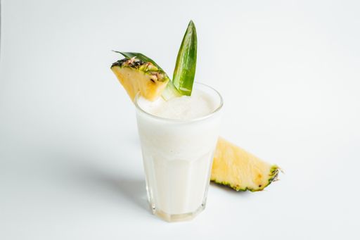 A closeup shot of pina colada cocktail