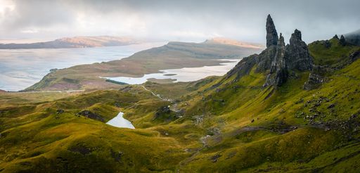 The Storr rocky hill on the Trotternish peninsula of the Isle of Skye in Scotland, UK
