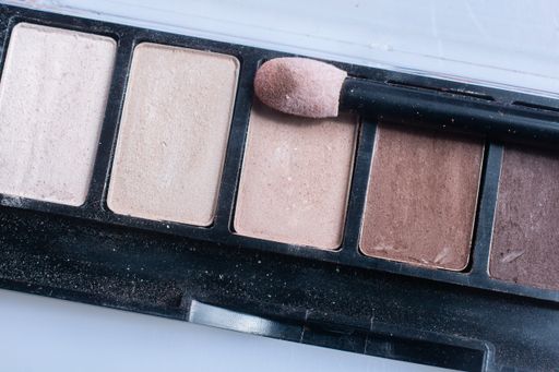 A close shot of makeup objects