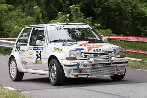 Barcelona, ​​Spain; May 23, 2021: Renault 5 GT Turbo Racing Car on hillclimb Pujada a la Trona XVI