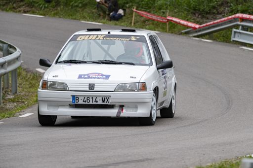 Barcelona, ​​Spain; May 23, 2021: Peugeot 106 XSI Racing Car on hillclimb Pujada a la Trona XVI