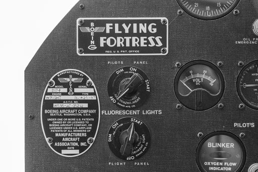 The Boeing B17 Flying Fortress cockpit display