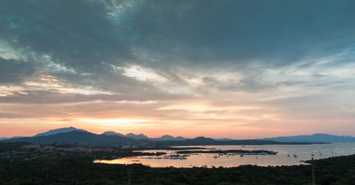 A beautiful sunset sky over the Golfo di Marinella