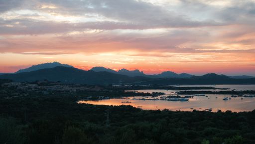 A beautiful sunset sky over the Golfo di Marinella