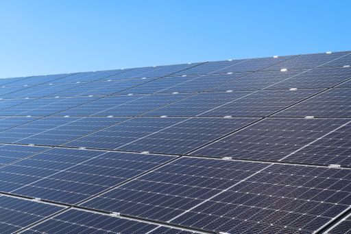 A closeup shot of solar modules generating clean energy in northern Europe