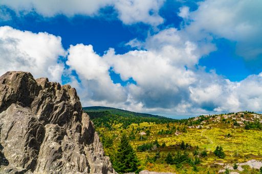A beautiful landscape in Grayson Highland State Park, Virginia