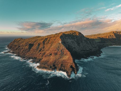 Golden Hour Light House View from the South Shore of Oahu Hawaii