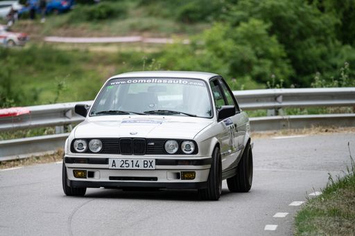 Barcelona, ​​Spain; May 23, 2021: BMW 318is E30 Racing Car on hillclimb Pujada a la Trona XVI