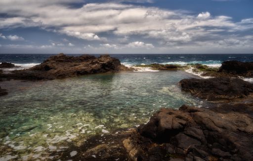 A beautiful view of the ocean captured in the Coast of Gran Canaria, Canary Islands, Spain