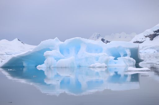 The iceberg floating in Antarctica