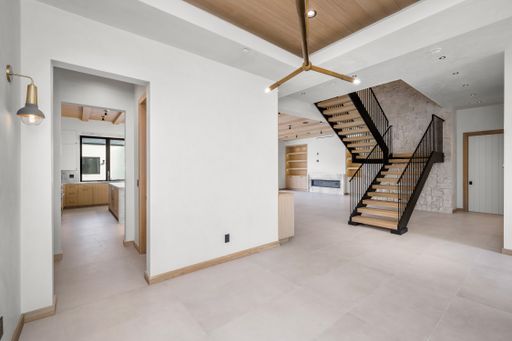Contemporary home with open layout and stylish staircases