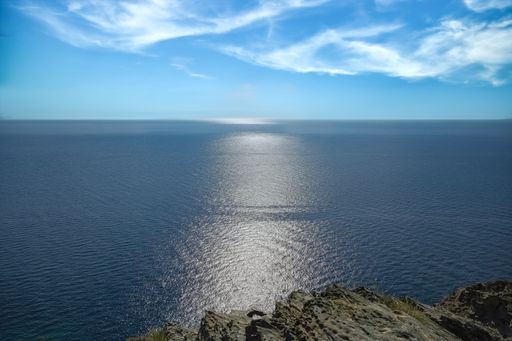 Corsica, seascape of the cap Corse, turquoise sea on sunny day
