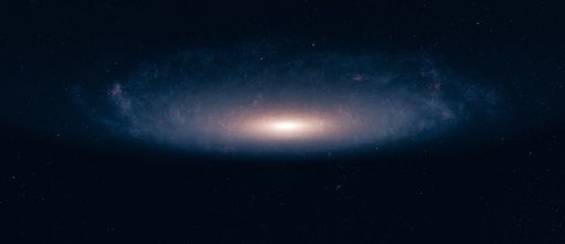Galaxy in Space. 3d Rendering. Background. Sci fi Dark Scene