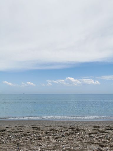 A low angle shot of white clouds in Malaga, Spain