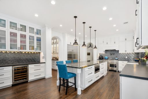 An interior shot of the kitchen of a Luxury Home in Calabasas California