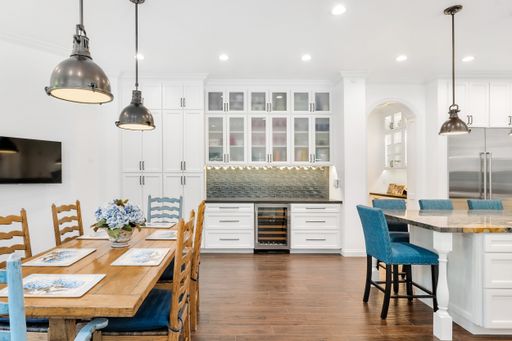 An interior shot of the kitchen of a Luxury Home in Calabasas California