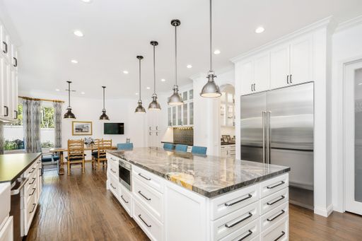 An interior shot of the kitchen of a Luxury Home in Calabasas California