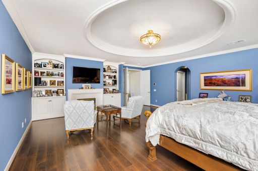 An interior shot of a bedroom of a Luxury Home in Calabasas California