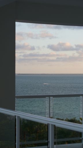 A scenic view from the balcony overlooking the sea