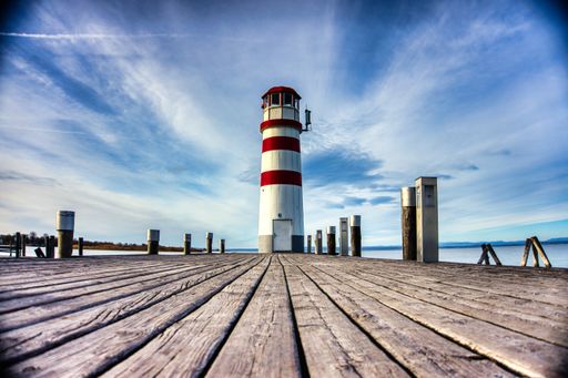 The Lighthouse in Podersdorf at lake "Neusiedler See" in Austria
