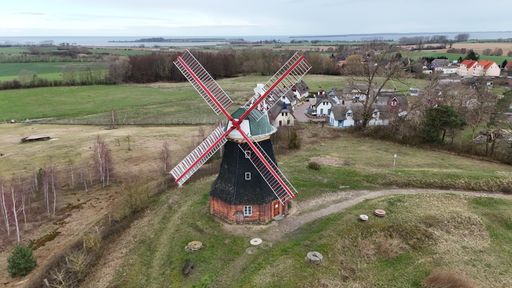 An aerial view of Windmuhle Stove. Boiensdorf, Germany