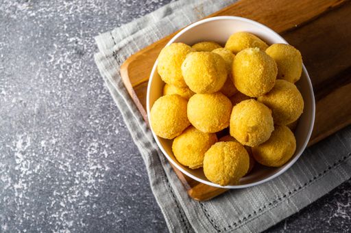A 'salgadinho de festa' or brazilian traditional party snack. a mix made of coxinha, bolinha de queijo and risolis