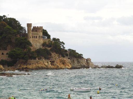 The Castle Platja d'Aro on the beach, Lloret de Mar, Catalonia, Spain