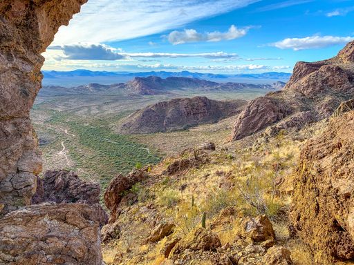 A beautiful shot the Desert valley afternoon vista