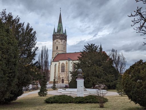 A cathedral in the main square Presov, Eperjes Slovakia