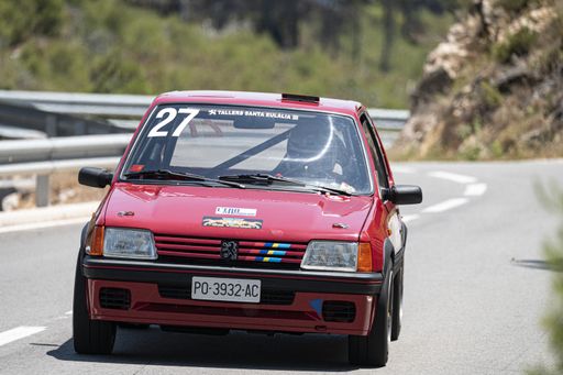 Barcelona, ​​Spain; June 12, 2021: Peugeot 205 GTI Racing car on X Pujada a les Ventoses.