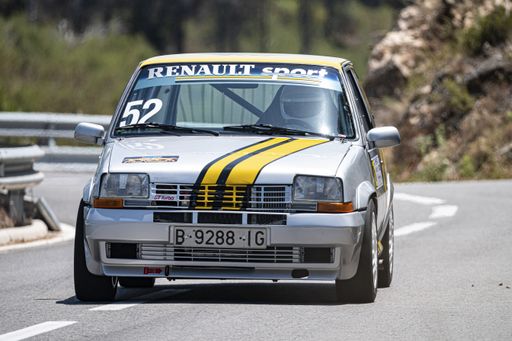 Barcelona, ​​Spain; June 12, 2021: Renault 5 GT Turbo Racing car on X Pujada a les Ventoses.