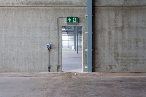 An emergency escape door way