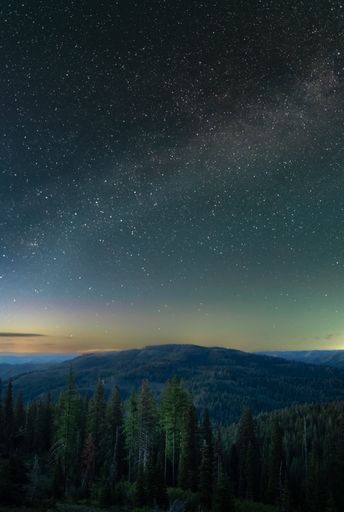 The Milky Way over the Blue Mountains in Southeast Washington