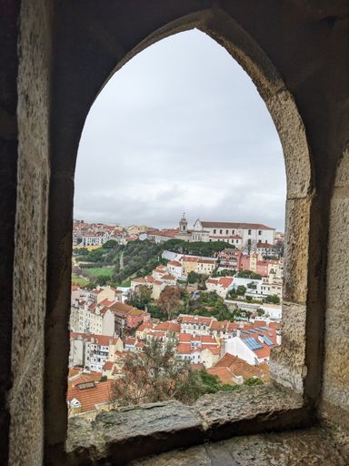 A window built into a structure, seen from the inside