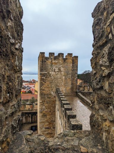 Scenic view from historic city walls in the old town