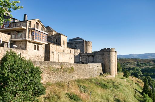 A beautiful landscape with the medieval castle of Puebla de Sanabria, Zamora, Spain