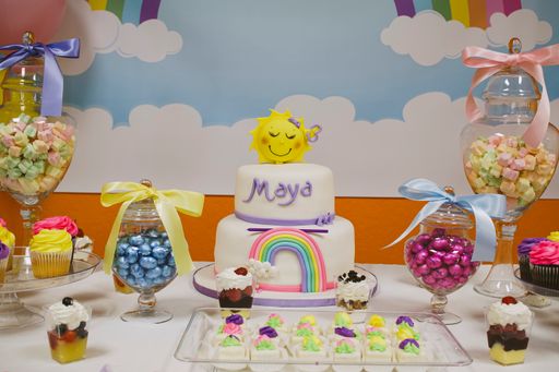 A variety of desserts and candies displayed on a table