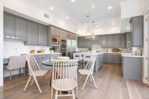 An Interior shot of a kitchen of a luxury home