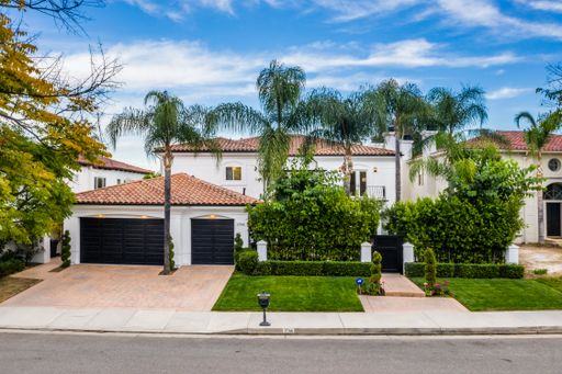 An exterior shot of a luxury home