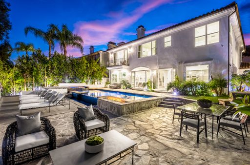 An exterior shot of a luxury home