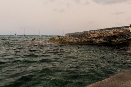 Formentera, Spain: 2021 June 19: Es Calo de Sant Agusti fishing village on the island of Formentera in times of COVID19