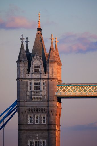 A vertical shot of Tower Bridge St the UK