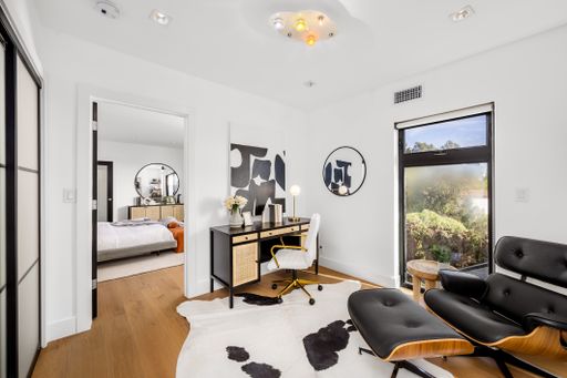 A modern Hollywood Hills home interior in Los Angeles, California, with a remodel of an older house