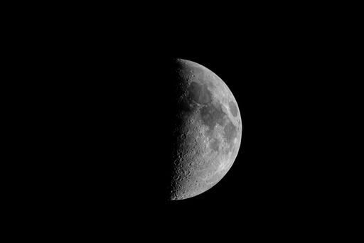 A beautiful shot of the Halfmoon on a night sky background
