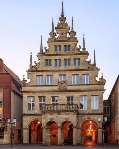 A scenic view of the beautiful architecture in Muenster, Germany