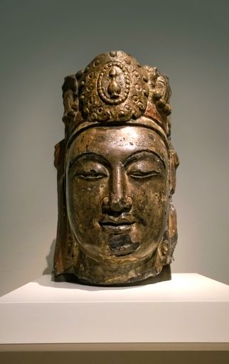 Washington, DC, USA. Freer Gallery of Art. Head of the Bodhisattva Mahasthamaprapta. Hebei Province, Fengfeng, circa 550-577