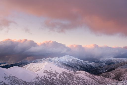 The beautiful Mount Feathertop from Mount Hotham, Victoria, Australia