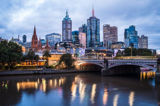 A Skyline city of Melbourne, Australia