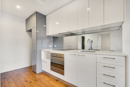 A white kitchen in a newly constructed house