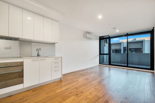 A white kitchen in a newly constructed house
